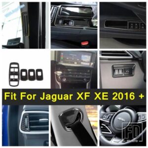 ABS 車用セントラルコントロールエアコンボタン / ステアリングホイール / エアアウトレットベントスパンコールカバートリム ジャガー XF XE 2016 - 2019用