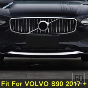 カースタイリングフロントバンパーカバーステンレス装飾トリムストリップVOLVO S90 2017-2019アウタースペアアクセサリーに適合