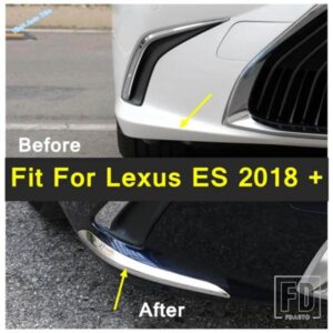レクサス ES 2018 - 2023 用 オートフロントバンパー サイドコーナー アンチラブ プロテクティブストライプ デコレーションカバートリム