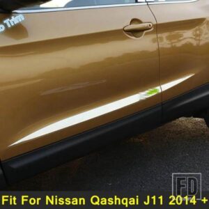 日産 QASHQAI J11 2014 - 2020 用 サイドドアラインガーニッシュ ボディトリム アクセントモールディングカバーベゼルキット ステンレスアクセサリー