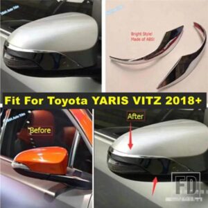 トヨタ ヤリス ヴィッツ 2018 2019年式用 LEDターンランプ付き 外装アクセサリー サイドドアミラーストリップカバートリム