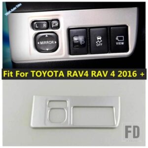 TOYOTA RAV4 RAV 4 2016 2017 2018 車用リフィットガーニッシュ フロントヘッドライト ヘッドライトスイッチボタンカバートリム インテリアアクセサリー