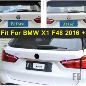 オートスタイリング リアトランク テールゲート アップテールドア デコレーションストリップ ベゼルカバートリム BMW X1 F48 2016-2021 外装アクセサリー