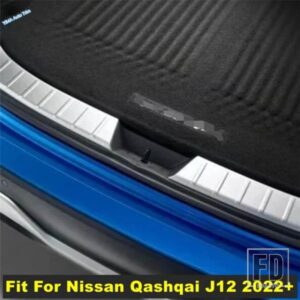 車ドアシルプロテクター インナーリアバンパーガード トランクスキッドプレートカバートリム 外装スペアパーツ NISSAN QASHQAI J12 2022 2023用