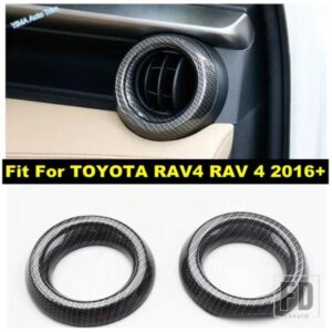 トヨタ RAV4 RAV 4 2016 2017 2018用 ダッシュボードサイドエアコン ACコンセントベント装飾カバートリム ABSアクセサリーインテリア