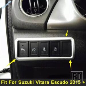 車内ヘッドライトスイッチ スパンコール フォグランプ調整カバー トリム 補修アクセサリー 1個 スズキ ビターラ エスクード 2015-2022年式に適合