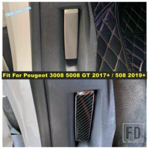 プジョー 3008 5008 GT 2017 - 2024 / 508 2019 - 2024用 車用フロントエンジンフードボタンカバートリムモールディングガーニッシュストリップアクセサリー