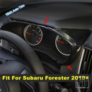 ダッシュボード計器パネルカバートリム スバル フォレスター 2019-2023 ABSマットカーボンルック 車内アクセサリー