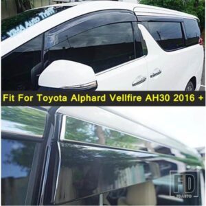 トヨタ アルファード ヴェルファイア AH30 2016 - 2019年式用 車用ウィンドウバイザーカバー スタイリングデコレーション 雨よけ 外装アクセサリー