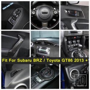 カーボン製カーステアリングホイール/セントラルコントロール/ウィンドンスイッチボタン スバルBRZ/トヨタGT86 2013-2021アクセサリー