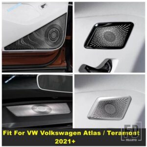 VW フォルクスワーゲン アトラス / テラモント 2021 2022 用ドアステレオスピーカー / リアトランク / 計器ツイーターカバートリム装飾アクセサリー