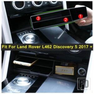車用ミドルコンソール多機能オーガナイザーコンテナホルダー収納ボックスアクセサリー ランドローバー L462 ディスカバリー5 2017-2022用