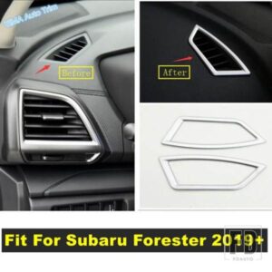 スバル フォレスター 2019 - 2023 用 エアコン AC コンセント ベント フレーム 装飾カバー トリム ABS マットスタイル 車内アクセサリー
