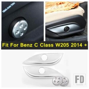 ABS製オートインテリアシート調整スイッチボタンコントロール装飾アクセサリーカバートリム メルセデスベンツ Cクラス W205 2014-2021用