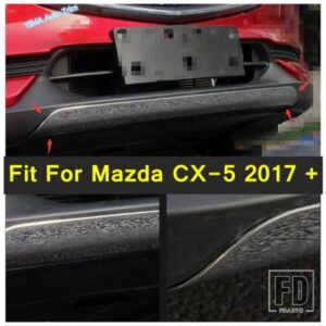 フロントバンパーアンダーストリップカバートリム1ピースマツダCX-5 2017-2022ステンレス外装補修アクセサリー