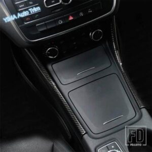 カーコンソール中央ウォーターカップホルダー収納ボックスストライプカバートリムアクセサリーメルセデスベンツCLA 200 220 W117 2015 - 2019用