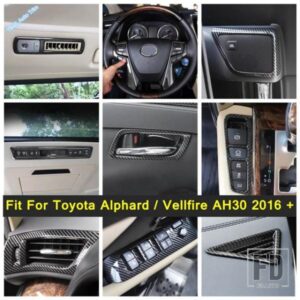 トヨタ アルファード/ヴェルファイア AH30 2016 - 2021 用 カーボン製 AC コンセントベント / ウィンドウリフト /