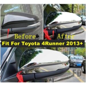 ABS製カーウィングケース バックミラーシェルカバートリム トヨタ 4RUNNER 2013-2019 光沢/カーボン風 外装アクセサリー