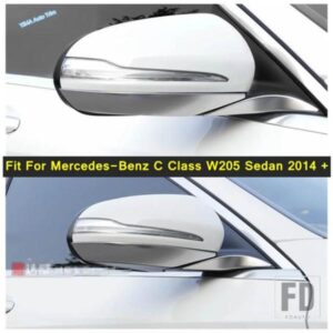 メルセデスベンツ Cクラス W205 セダン 2014 - 2021 用 ステンレス製 サイドミラー装飾 ストライプ アクセサリー カバートリム