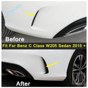 メルセデスベンツ Cクラス W205 セダン 2015 - 2021 用 オートリアバンパーフェンダーエアインレットカバートリム カーボン / ブラックアクセサリー