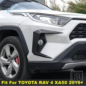 TOYOTA RAV4 RAV 4 XA50 2019 - 2024 車用 フロントフォグランプ アイブロウ スポイラー ウインドナイフブレード カバー トリム アクセサリー カーボン