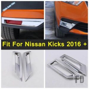 フロントボトム/リアフォグランプランプバルブカバートリムフォグランプシェードフード日産キックス2016-2023に適合インテリアアクセサリー