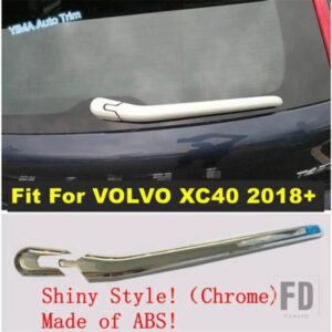 オートスタイリング リアテールウィンドウ レインワイパーアームブレードプロテクターキットカバートリム VOLVO XC40 2018-2024 光沢アクセサリーに適合