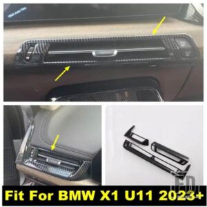 オートセントラルコントロールACエアコンアウトレットベントダッシュボード装飾パネルカバートリムアクセサリーBMW X1 U11 2023 2024 2025用