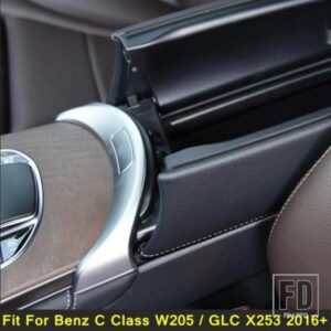 メルセデスベンツ Cクラス W205 / GLC X253 2016 - 2021 アクセサリー用 カーセンターコンソールアームレストボックスボタン装飾パネルカバートリム