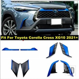 トヨタ カローラ クロス XG10 2021 - 2024 用 フロントグリルストリップ / リアフォグランプ / ピラーC スパンコールカバートリムアクセサリー
