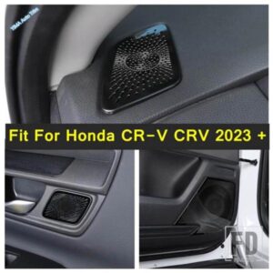 ステンレス製ドアスピーカー/ハンドルボウルオーディオカスタム装飾パネルカバートリムアクセサリー ホンダCR-V CRV 2023 2024用