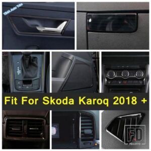 グローブボックスハンドルスパンコール/スピーカー/エアコンパネルカバートリム シュコダ カロク 2018-2022 ステンレスアクセサリー