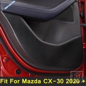 マツダ CX-30 2020-2024 に適合 オートドア アンチキック 汚れ防止ステッカー カバーキット カーボン インテリアアクセサリー