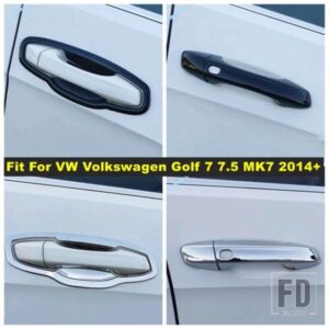 VW フォルクスワーゲン ゴルフ 7 7.5 MK7 2014 - 2019用 オートドアプル ドアノブ ハンドル ボウルカバー トリム ガーニッシュ ベゼル モールディング