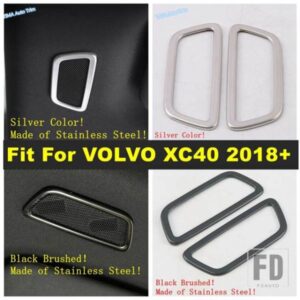 オートスタイリングルーフステレオスピーカーオーディオラウドスピーカーカバートリムキットVOLVO XC40 2018 - 2024/ブラックブラッシュアクセサリー