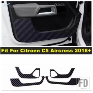 車ドアアンチキックパッドカーボンステッカーサイドエッジフィルムインテリアアクセサリーシトロエンC5エアクロス2018-2024用