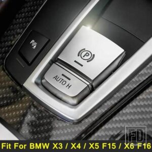 BMW X3 / X4 / X5 F15 / X6 F16用 オートエレクトリカルパーキングハンドブレーキPストール/ホールドボタン装飾 インテリアアクセサリー カバートリム