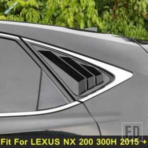 車用リアクォーターサイドウィンドウルーバーベントカバーシャッターパネルトリム2個 レクサス NX 200 300H 2015 - 2018 外装アクセサリー
