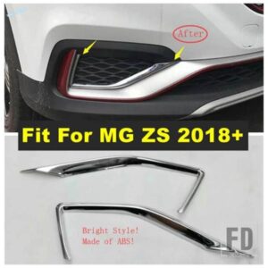 MG ZS 2018-2021用 フロントバンパーフォグランプランプデコレーションストリップまぶたアイブロウカバートリム光沢外装アクセサリー