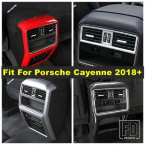 ポルシェ カイエン 2018 - 2023 車用アームレストボックス リアエアコン ACベントアウトレットパネ??ルカバートリム インテリアアクセサリー