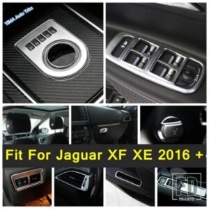 ジャガー XF XE 2016 - 2019 用マット カーアクセサリー ギアシフトディスプレイ / ウィンドウリフトボタン / ハンドブレーキ / EPB Pボタンカバートリム