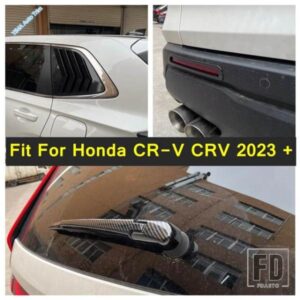 ホンダCR-V CRV 2023 2024カーボンルック用オートリアクォーターサイドウィンドウルーバーベントシャッターパネルカバートリムアクセサリー