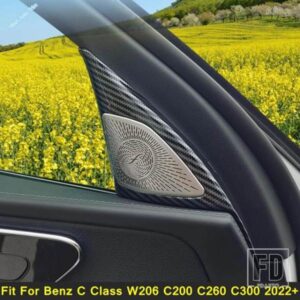 メルセデスベンツ Cクラス W206 C200 C260 C300 2022 2023 2024用 ウィンドウAピラー ミッドレンジツイーターパネル装飾カバートリムアクセサリー