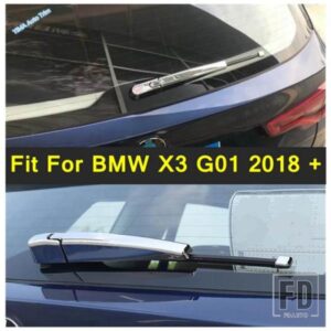 車用リアトランクウィンドウワイパーアームブレードオーバーレイノズルモールディングカバートリム BMW X3 G01 2018-2023 ABS外装アクセサリーに適合
