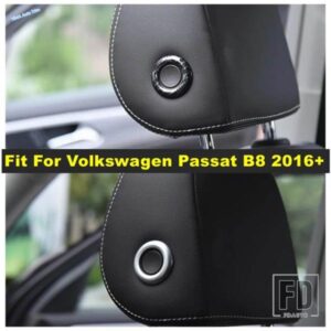 カースタイリングシートヘッドピローヘッドレスト調整ボタンカバートリムフォルクスワーゲンパサートB8 2016-2018インテリアアクセサリーに適合