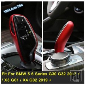 オートギアヘッドシフトノブハンドボールアクセサリーカバートリム BMW 5 6シリーズ G30 G32 2017 - 2022 / X3 G01 / X4 G02 2019 - 2022用