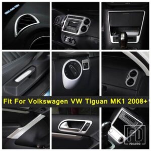 VOLKSWAGEN VW TIGUAN MK1 2008 - 2015 マットカーストレージボックス / ステアリングホイール / シート調整ハンドル装飾アクセサリーカバートリム