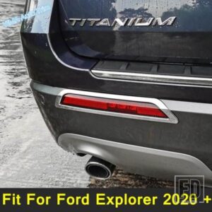 フォードエクスプローラー2020 2021 2022用オートリアバンパーリフレクターフォグランプランプ装飾カバートリムクローム/カーボンアクセサリー