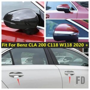 クロームカースタイリングドアハンドルボウル/バックミラーカバートリムABSアクセサリーメルセデスベンツCLA 200 C118 W118 2020 - 2022用