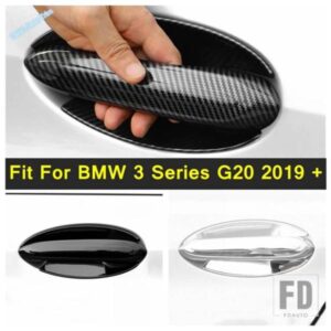 BMW 3シリーズ G20 2019 - 2024に適合 オートアウトサイドドアハンドルカバートリム クローム/ブラック/カーボンルック エクステリアアクセサリー